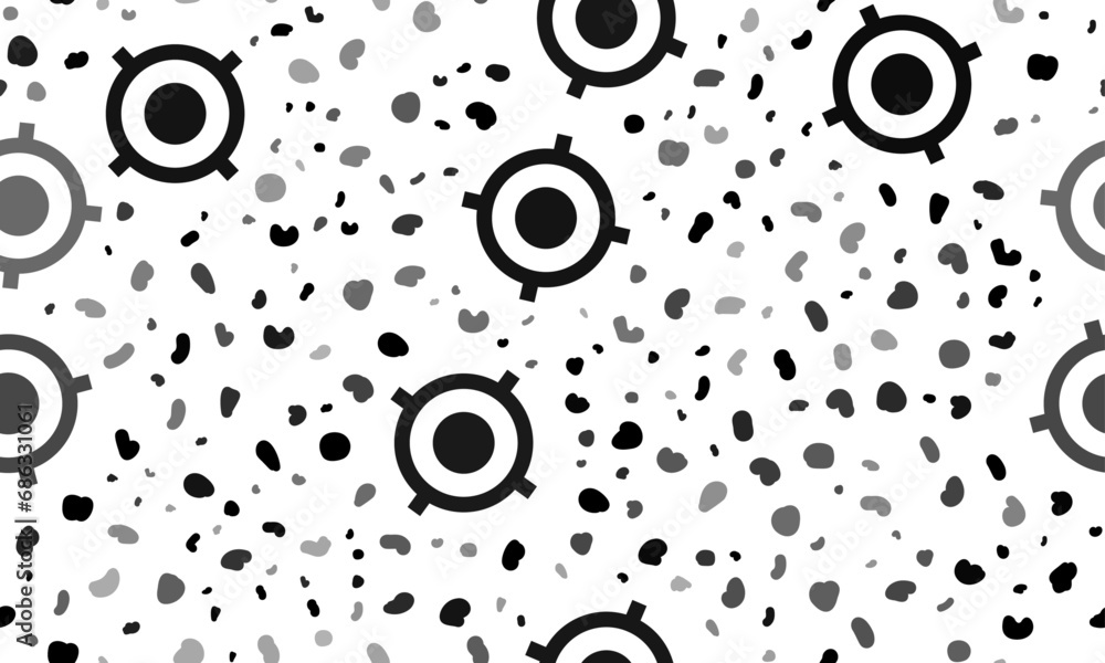 Poster abstract seamless pattern with crosshair symbols. creative leopard backdrop. vector illustration on 