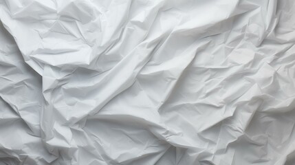 Obraz premium White creased crumpled paper background grunge