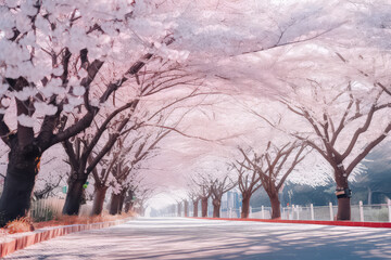 Beautiful cherry blossoms in Japan,