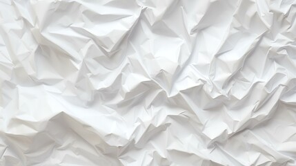 Obraz premium White creased crumpled paper background grunge