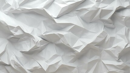 Obraz premium White creased crumpled paper background grunge