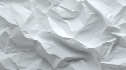 Obraz premium White creased crumpled paper background grunge