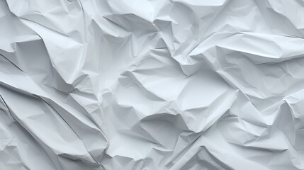 Obraz premium White creased crumpled paper background grunge