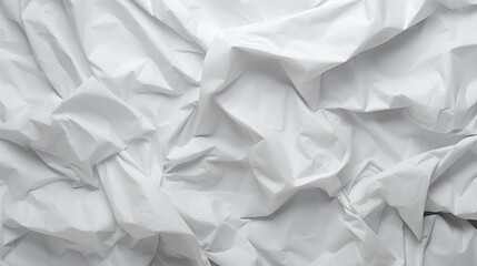 Fototapeta premium White creased crumpled paper background grunge