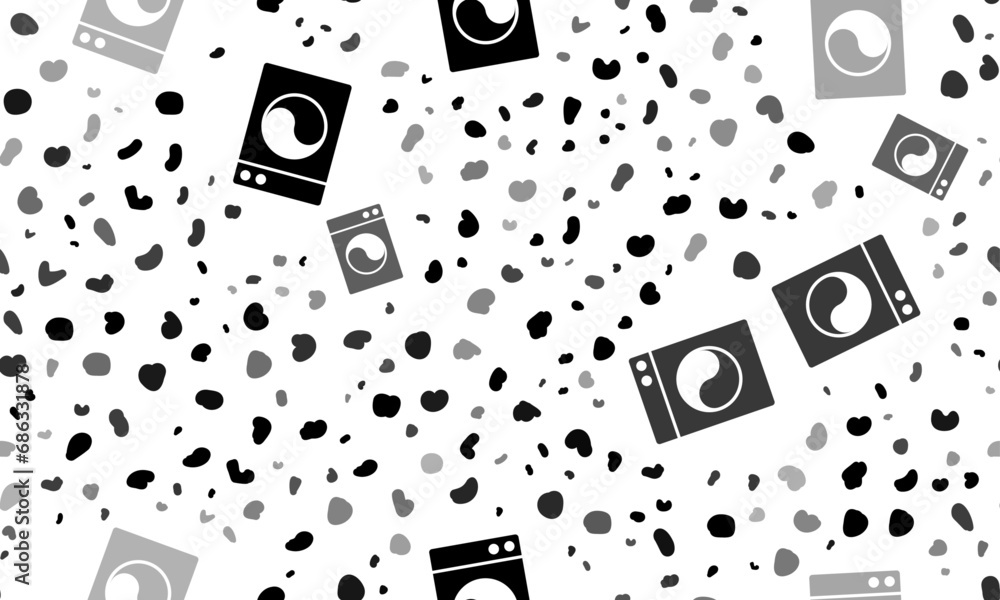 Poster abstract seamless pattern with washer symbols. creative leopard backdrop. vector illustration on whi
