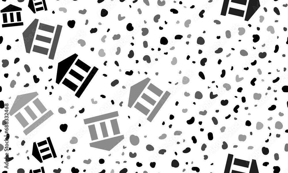 Poster abstract seamless pattern with bank symbols. creative leopard backdrop. illustration on transparent 