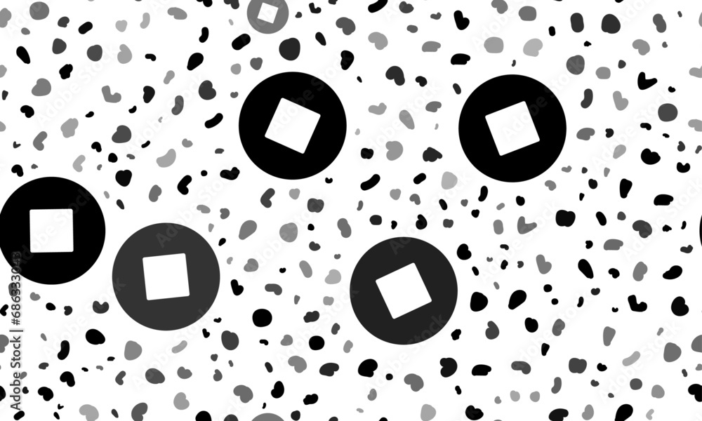 Poster abstract seamless pattern with stop media symbols. creative leopard backdrop. vector illustration on