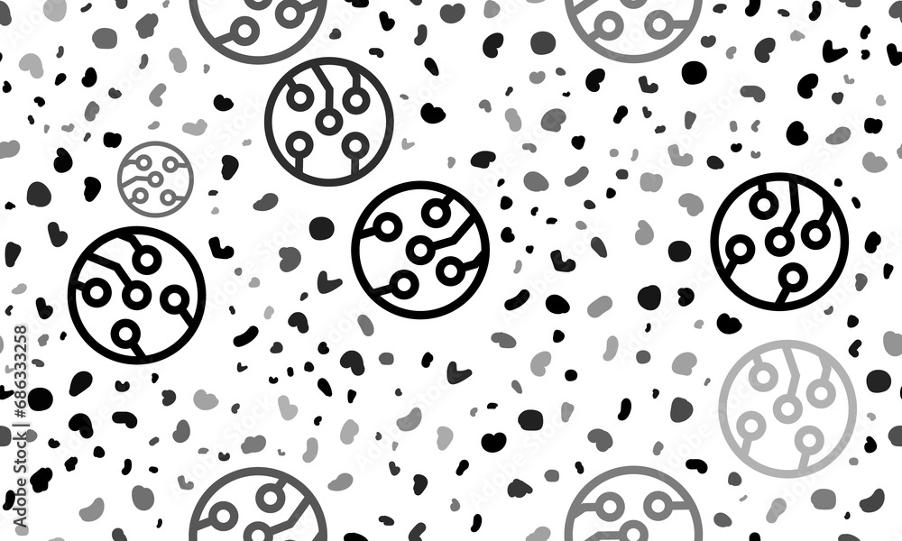 Poster abstract seamless pattern with electrical board symbols. creative leopard backdrop. illustration on 