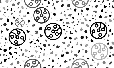 Abstract seamless pattern with electrical board symbols. Creative leopard backdrop. Illustration on transparent background