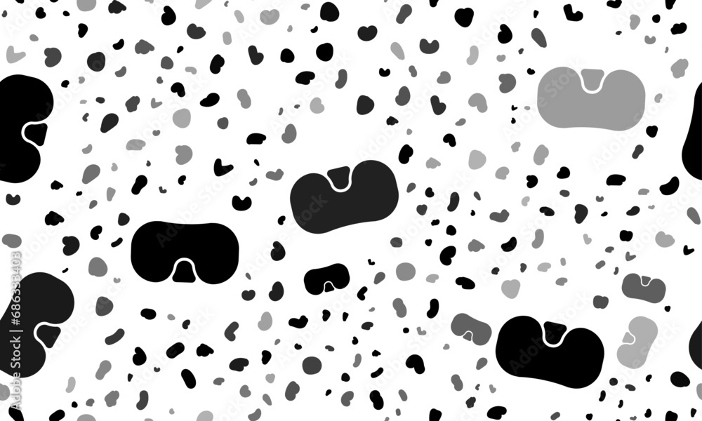 Poster abstract seamless pattern with diving goggles symbols. creative leopard backdrop. vector illustratio