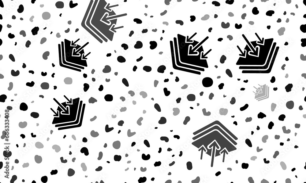 Poster abstract seamless pattern with absorbent symbols. creative leopard backdrop. illustration on transpa