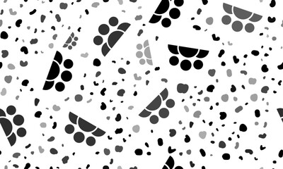 Abstract seamless pattern with people symbols. Creative leopard backdrop. Vector illustration on white background