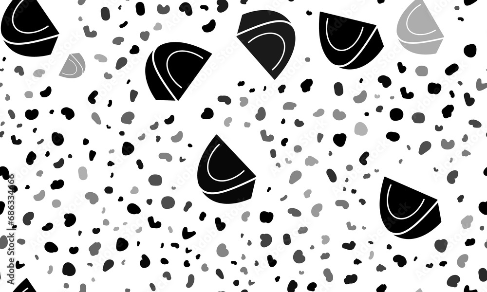 Poster abstract seamless pattern with tourist tents. creative leopard backdrop. illustration on transparent