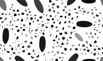 Abstract seamless pattern with surf board symbols. Creative leopard backdrop. Vector illustration on white background