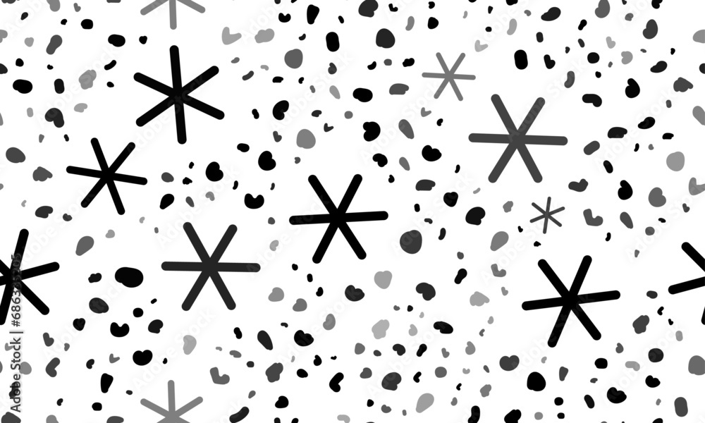 Poster abstract seamless pattern with astrological sextile symbols. creative leopard backdrop. vector illus