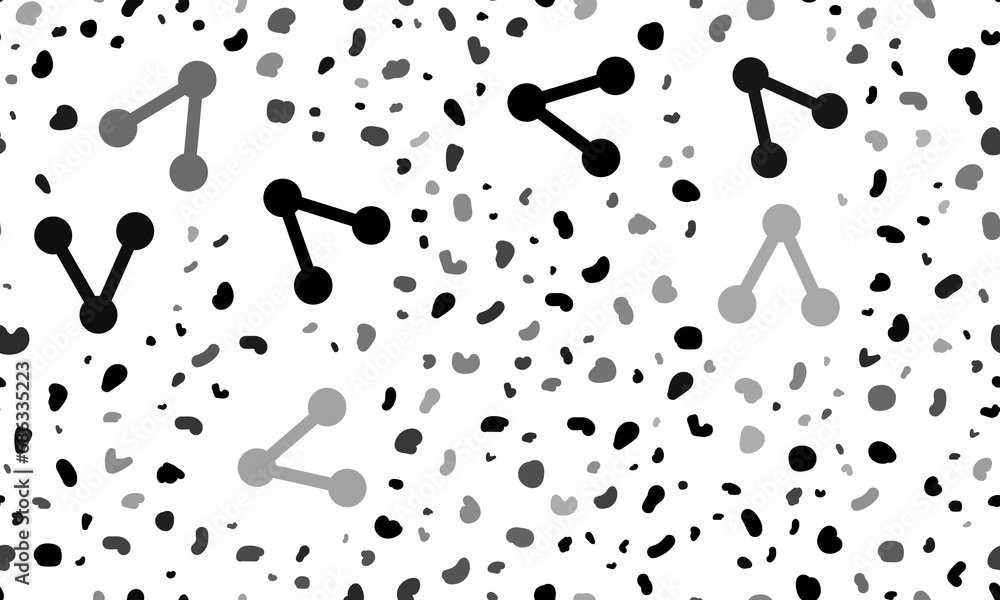 Poster abstract seamless pattern with share symbols. creative leopard backdrop. illustration on transparent