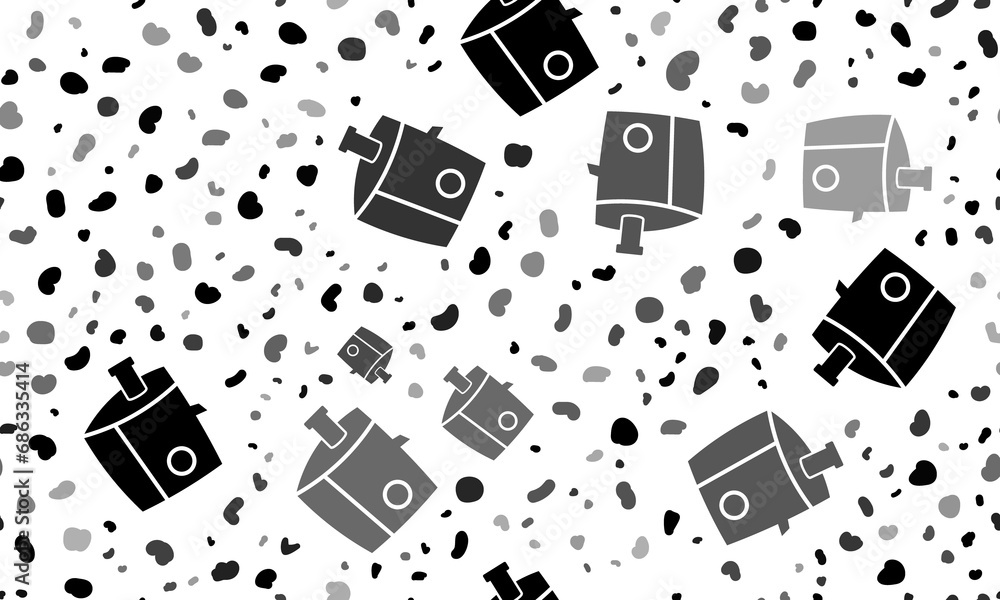 Poster abstract seamless pattern with juicer symbols. creative leopard backdrop. illustration on transparen