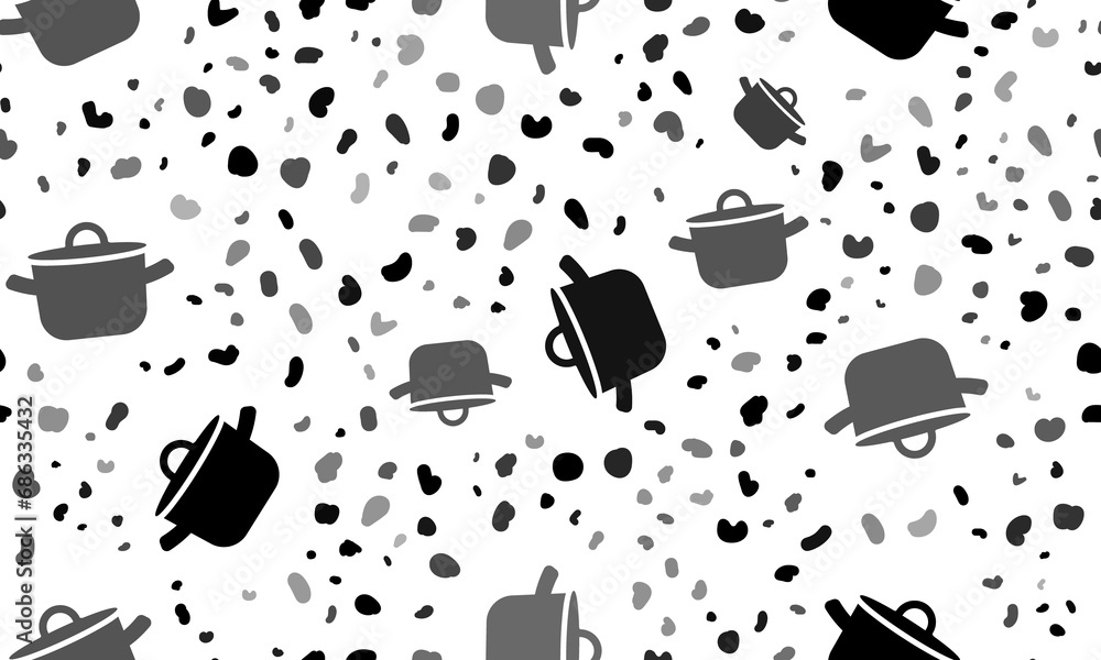 Poster abstract seamless pattern with pot symbols. creative leopard backdrop. illustration on transparent b