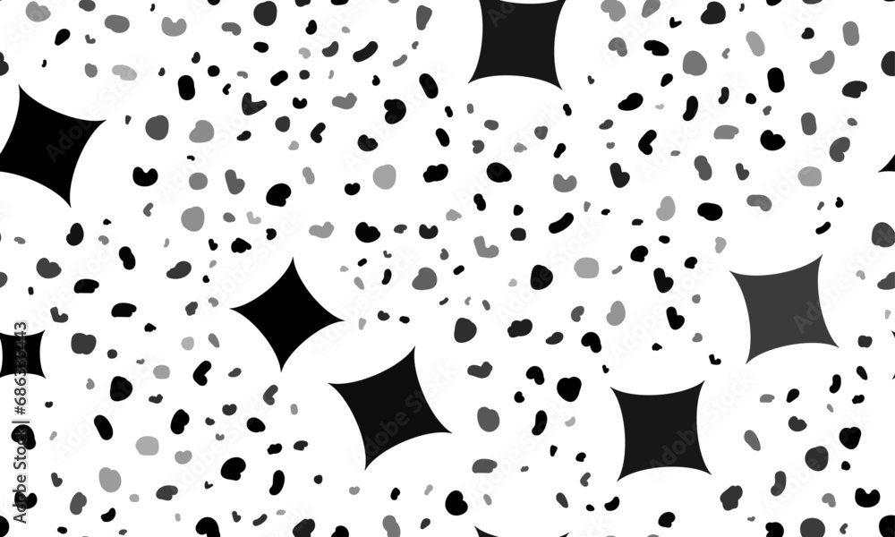 Poster abstract seamless pattern with star symbols. creative leopard backdrop. vector illustration on white