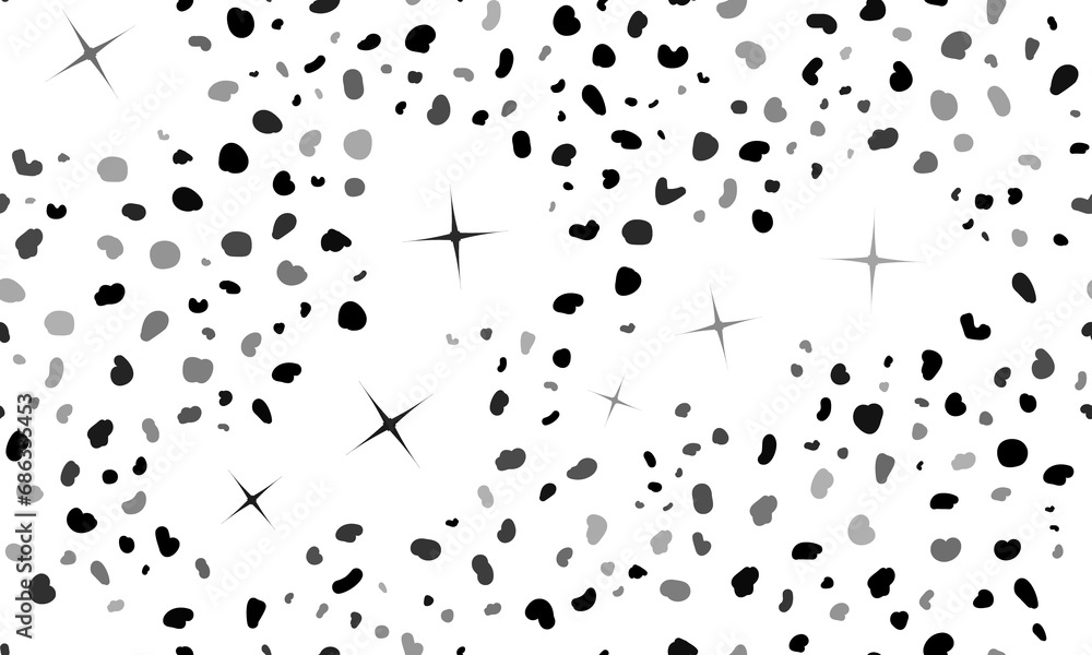 Poster abstract seamless pattern with abstract star symbols. creative leopard backdrop. illustration on tra