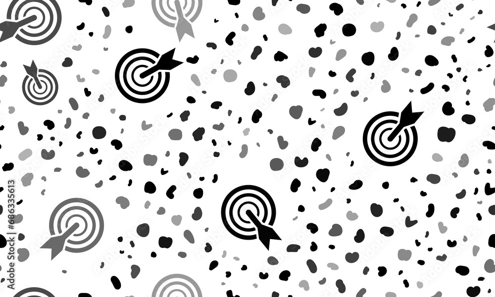 Poster abstract seamless pattern with goal symbols. creative leopard backdrop. illustration on transparent 