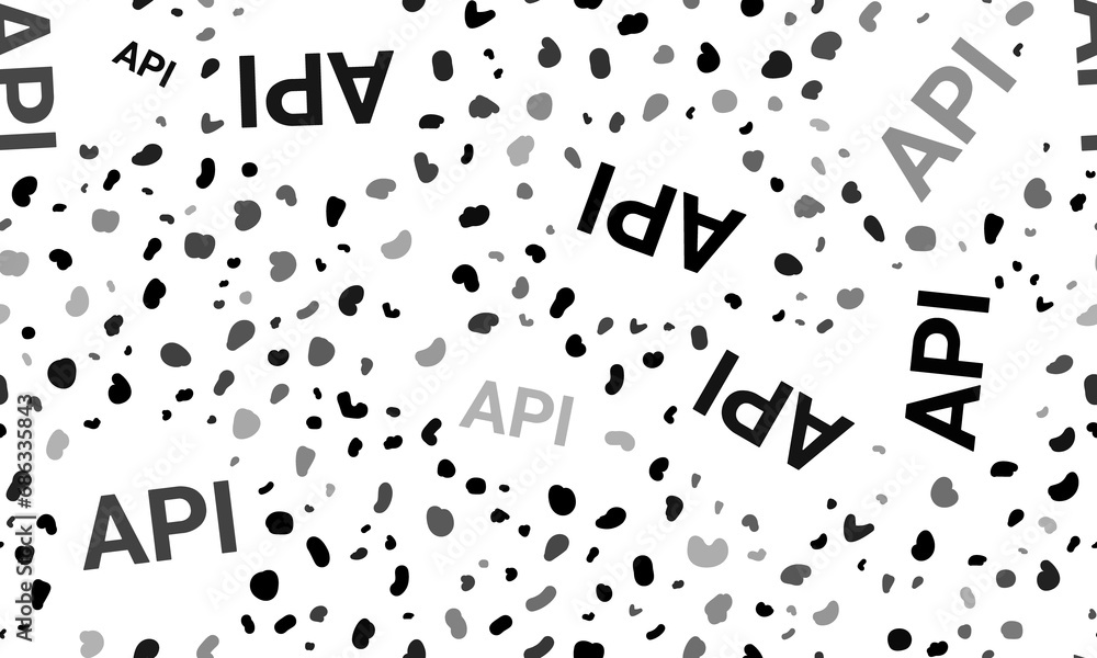 Poster abstract seamless pattern with api symbols. creative leopard backdrop. illustration on transparent b