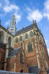 Fototapeta na wymiar Great Church (Grote Kerk) in Haarlem in the province of North Holland (Noord-Holland) Netherlands (Nederland)