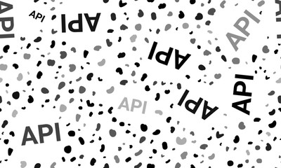 Abstract seamless pattern with api symbols. Creative leopard backdrop. Vector illustration on white background