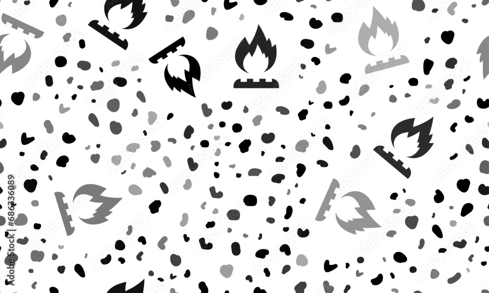 Poster abstract seamless pattern with gas symbols. creative leopard backdrop. vector illustration on white 
