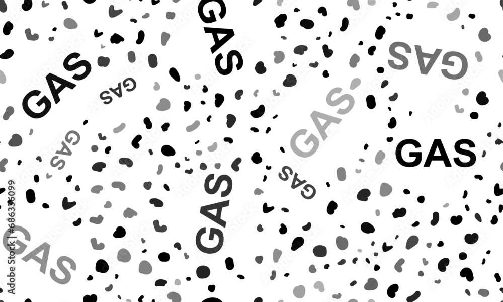 Aufkleber abstract seamless pattern with gas text symbols. creative leopard backdrop. vector illustration on w