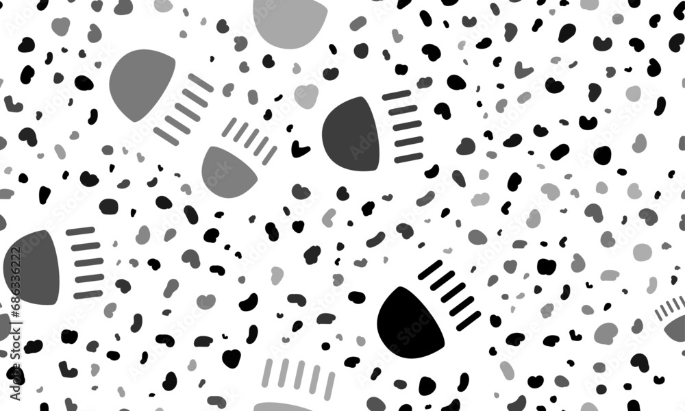Poster abstract seamless pattern with headlight symbols. creative leopard backdrop. vector illustration on 