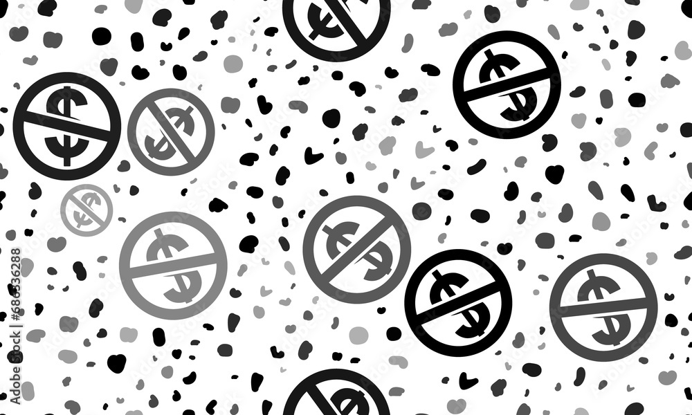 Poster abstract seamless pattern with no dollar symbols. creative leopard backdrop. illustration on transpa