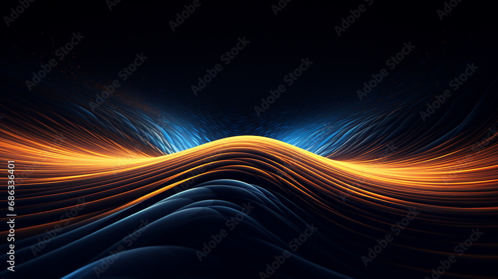 Poster Mesmerizing Luminous Lines Creating Artistic Patterns Background