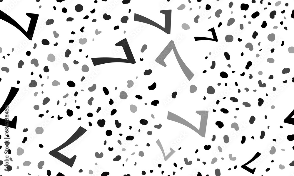 Poster abstract seamless pattern with number seven symbols. creative leopard backdrop. illustration on tran