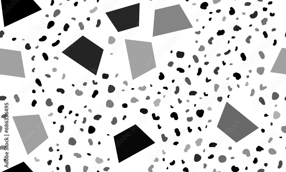 Poster abstract seamless pattern with trapezoid symbols. creative leopard backdrop. illustration on transpa