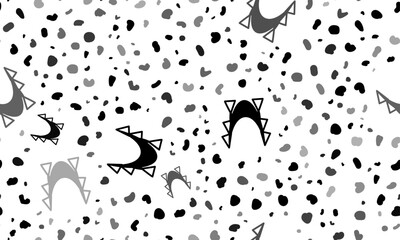 Abstract seamless pattern with yoga hammock symbols. Creative leopard backdrop. Vector illustration on white background