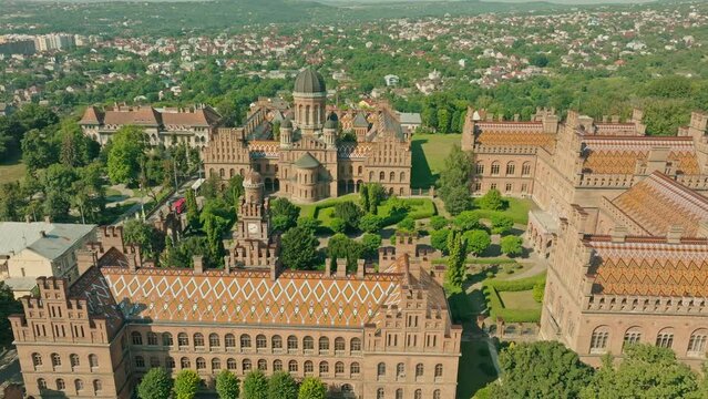 Old town aerial europe building city sunset cityscape travel