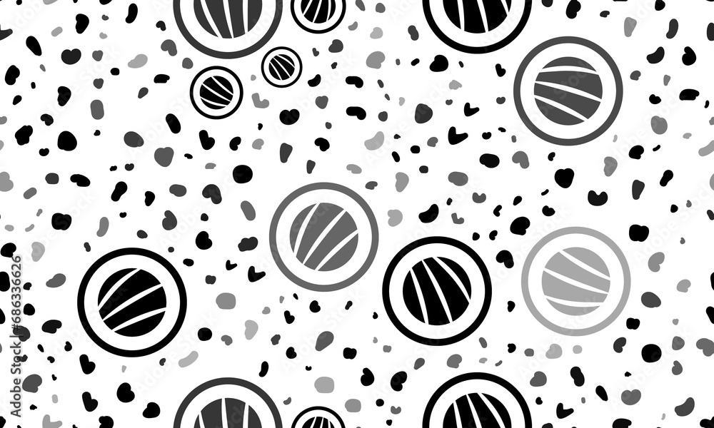 Poster abstract seamless pattern with sushi roll symbols. creative leopard backdrop. illustration on transp