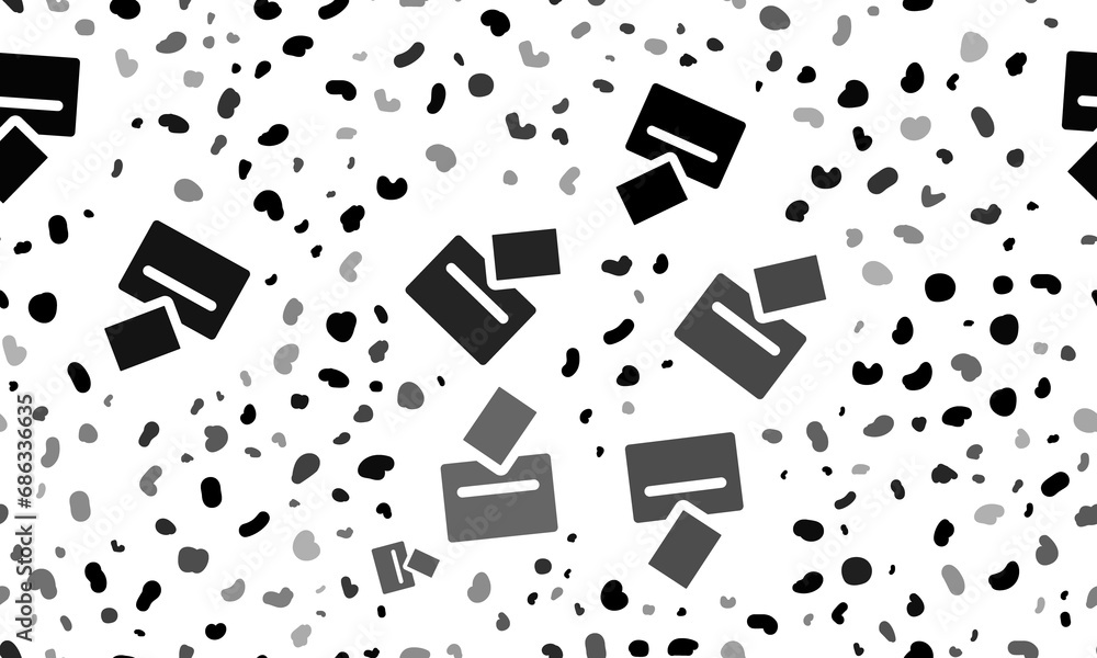 Poster abstract seamless pattern with vote symbols. creative leopard backdrop. illustration on transparent 