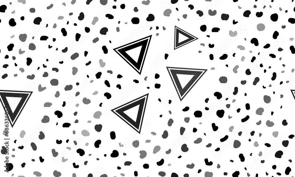 Poster abstract seamless pattern with give way signs. creative leopard backdrop. illustration on transparen