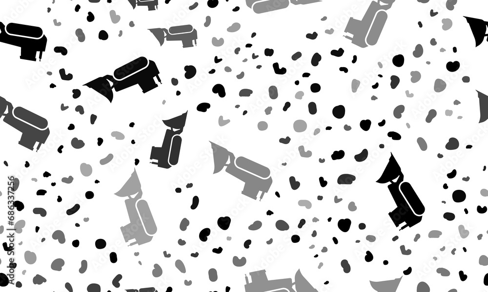Poster abstract seamless pattern with bulldozer symbols. creative leopard backdrop. illustration on transpa