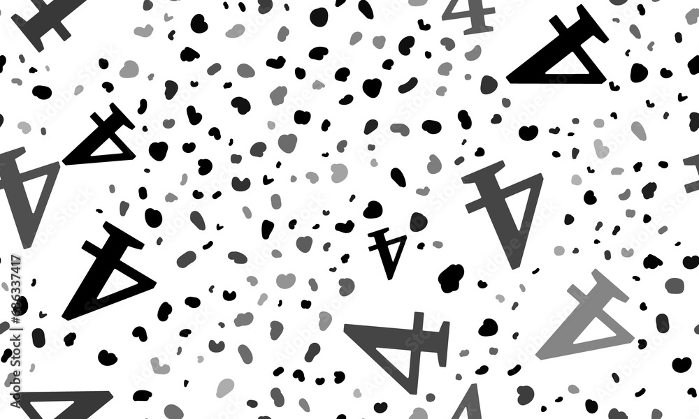 Poster abstract seamless pattern with number four symbols. creative leopard backdrop. illustration on trans