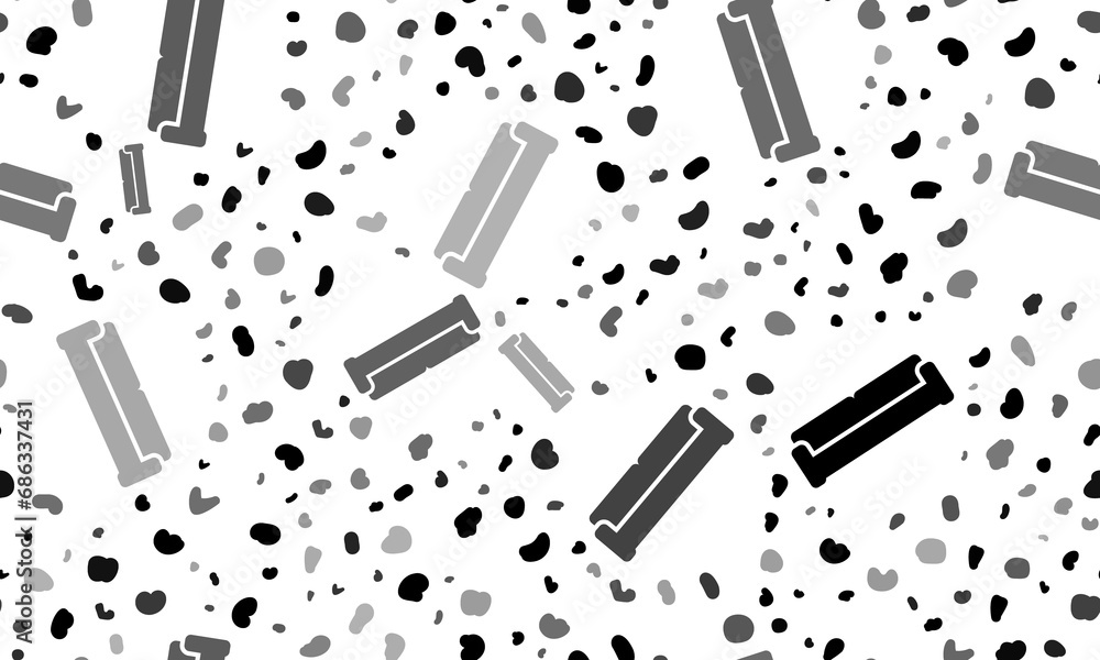 Poster abstract seamless pattern with sofa symbols. creative leopard backdrop. illustration on transparent 