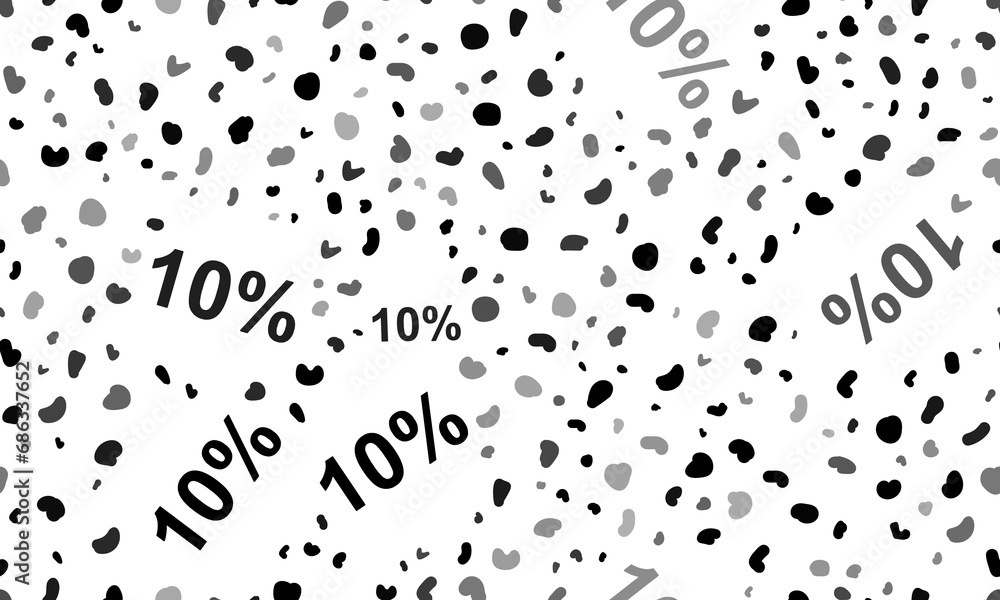 Poster abstract seamless pattern with 10 percent symbols. creative leopard backdrop. illustration on transp