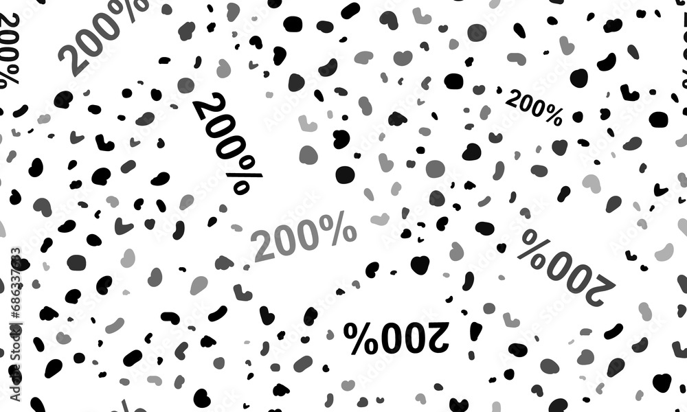 Poster abstract seamless pattern with 200 percent symbols. creative leopard backdrop. illustration on trans