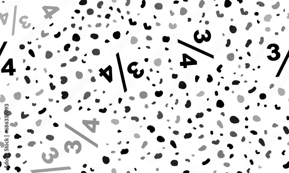 Poster abstract seamless pattern with three quarters symbols. creative leopard backdrop. vector illustratio