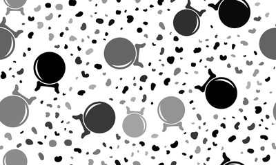 Abstract seamless pattern with spirit ball symbols. Creative leopard backdrop. Illustration on transparent background