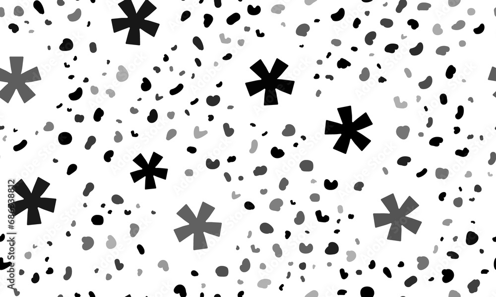 Poster abstract seamless pattern with multiply symbols. creative leopard backdrop. illustration on transpar