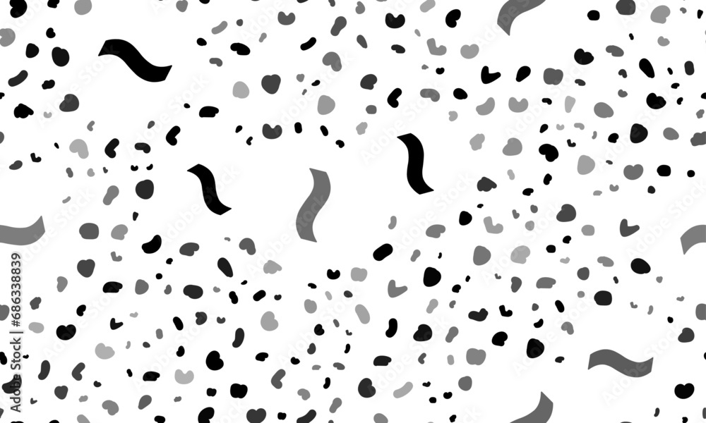 Poster abstract seamless pattern with tilde symbols. creative leopard backdrop. vector illustration on whit