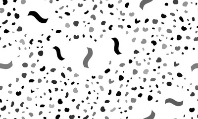 Abstract seamless pattern with tilde symbols. Creative leopard backdrop. Vector illustration on white background